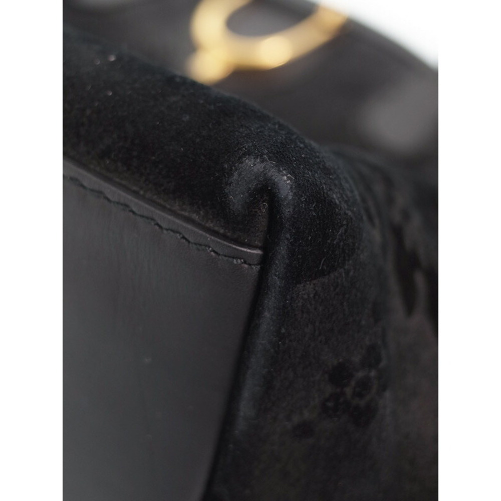 Gucci Bag Velvet Tote Brocade Stirrup Black - Picture 4 of 9